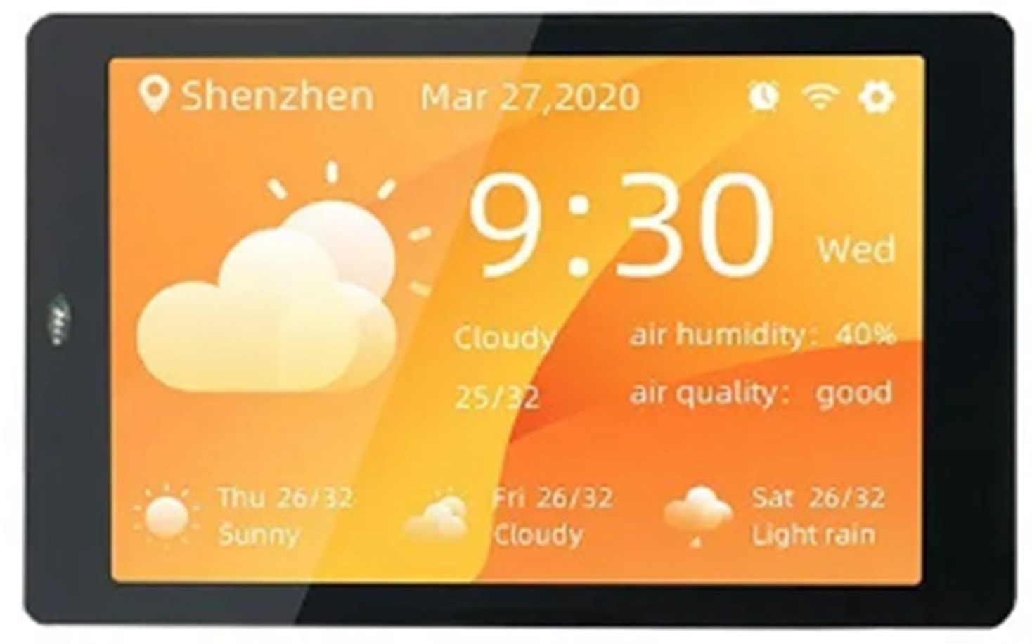 Touchdisplay-Board als Hardwarebeispiel; die Abbildung zeigt eine Herstelleroberfläche